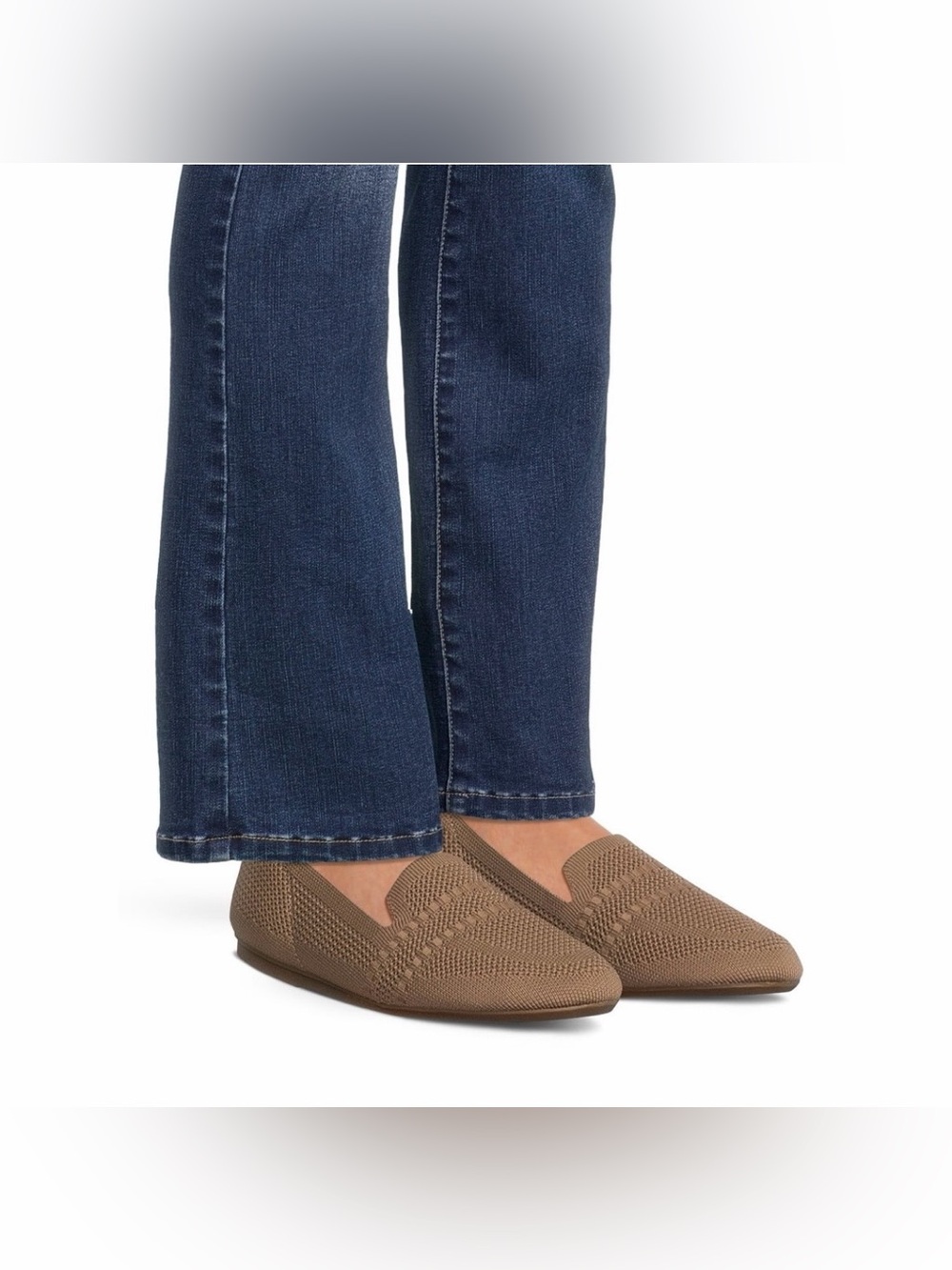 NWOT Time and Tru Women’s Knit Loafers Tan 11 M Normcore Wardrobe Staple Office